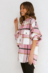 Pink Tartan Plaid Shacket