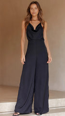 Black Wide-Leg Jumpsuit