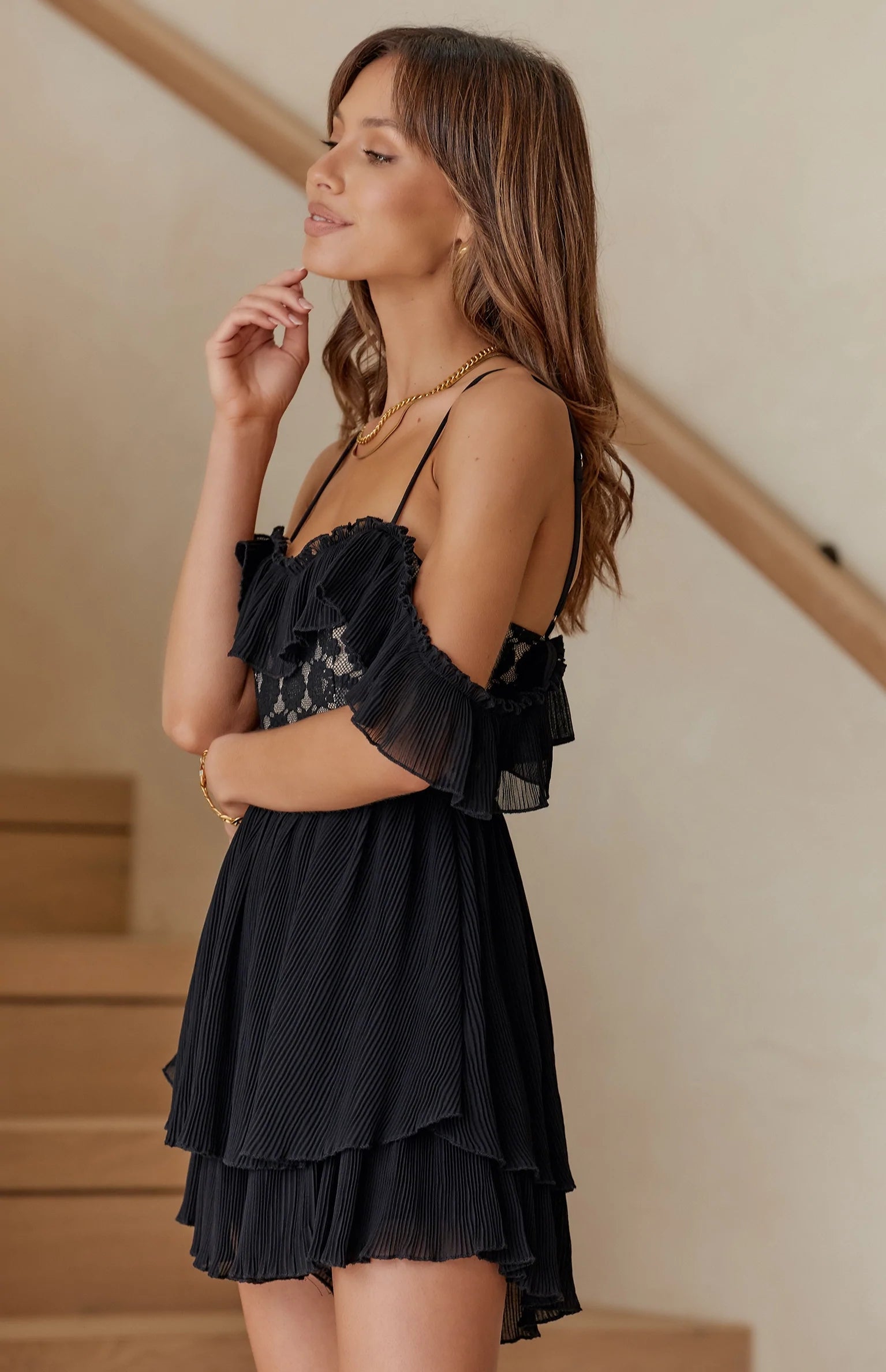 Black Off Shoulder Romper