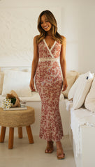 Delilah Maxi Dress (Red)