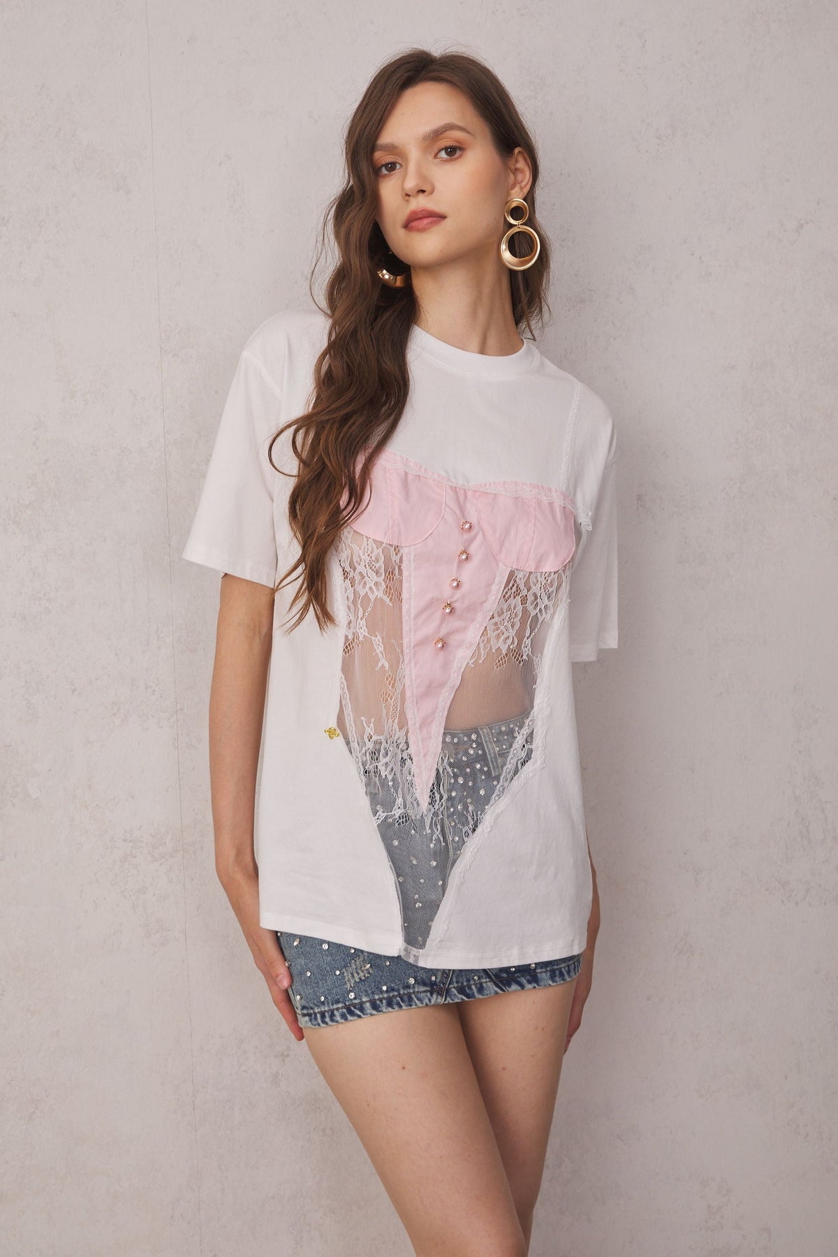 Mae Hollow See Through T Shirt