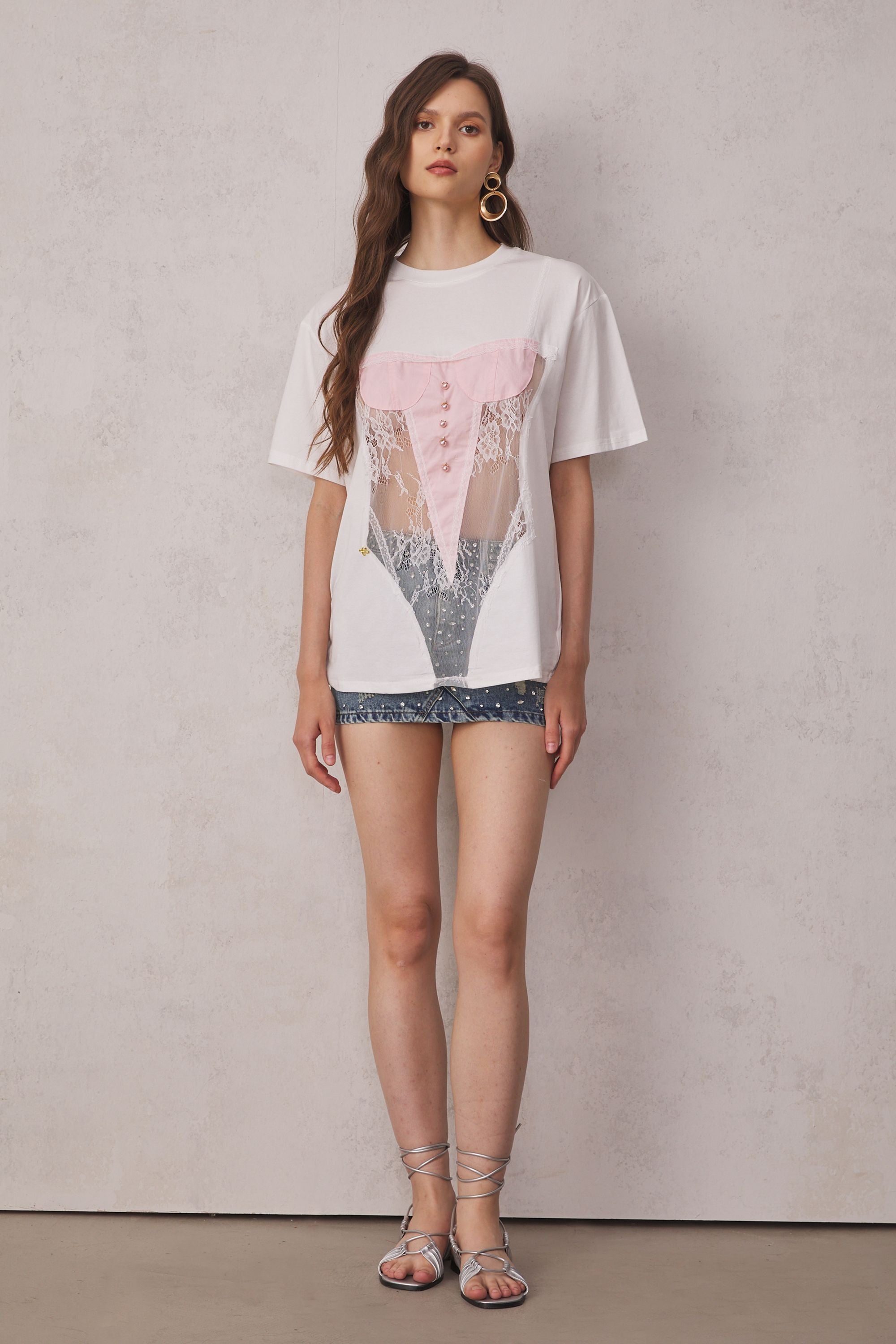 Mae Hollow See Through T Shirt