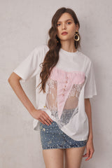 Mae Hollow See Through T Shirt