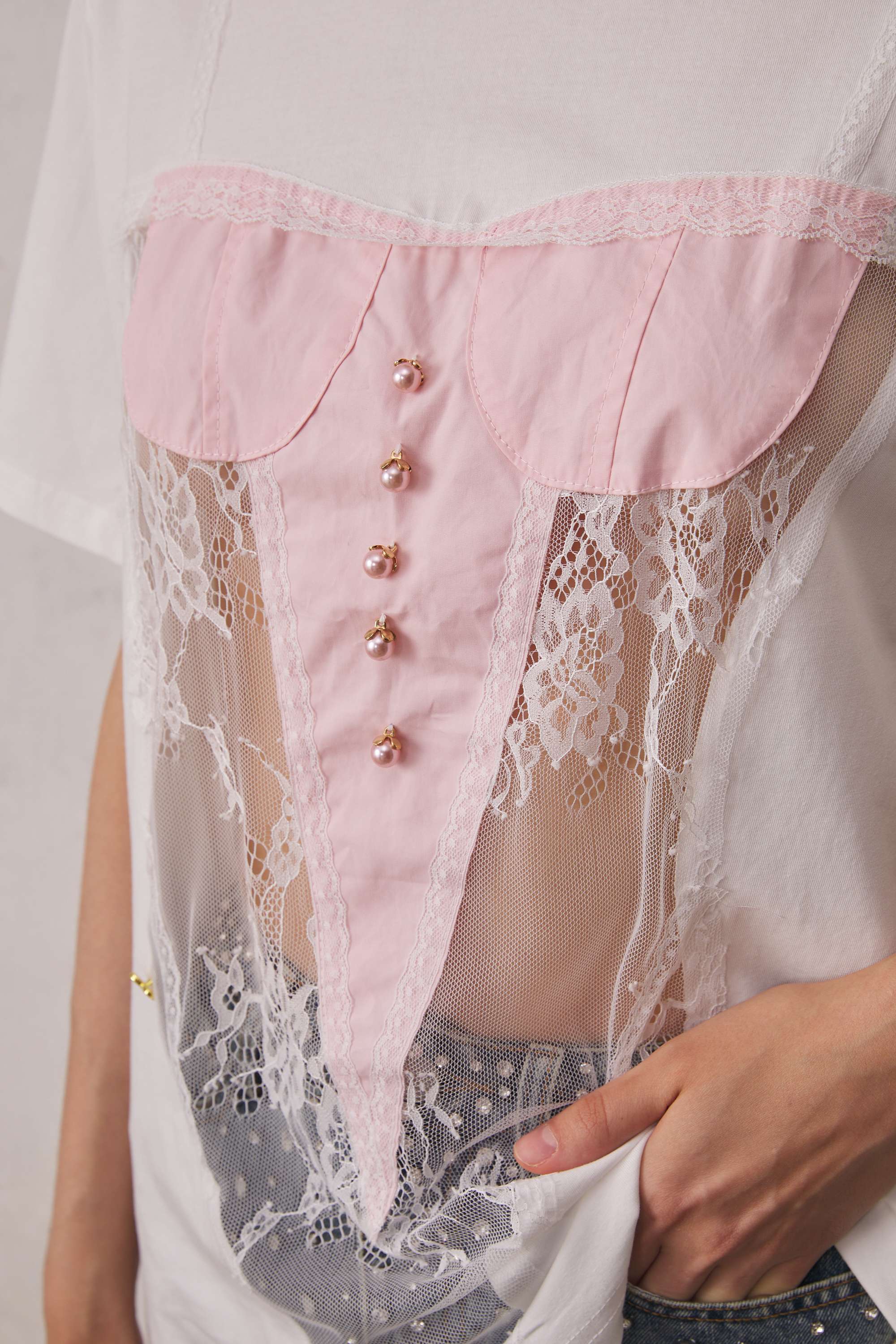 Mae Hollow See Through T Shirt