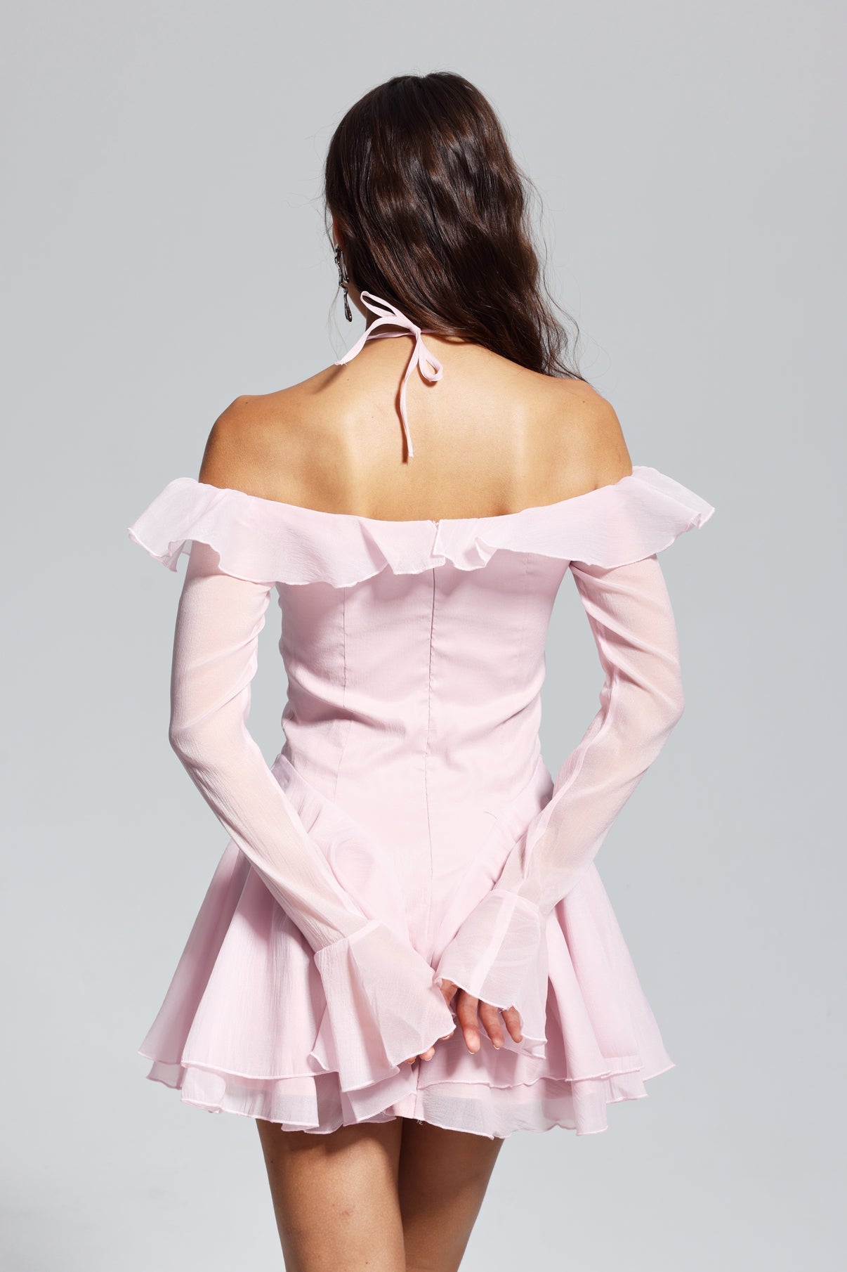 Maude Off Shoulder Ruffle Mini Dress