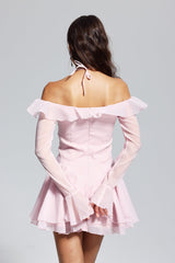 Maude Off Shoulder Ruffle Mini Dress