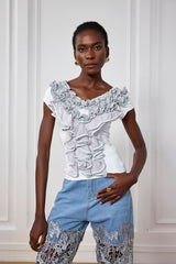 Milan Ruffle Bodycon T Shirt