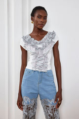 Milan Ruffle Bodycon T Shirt