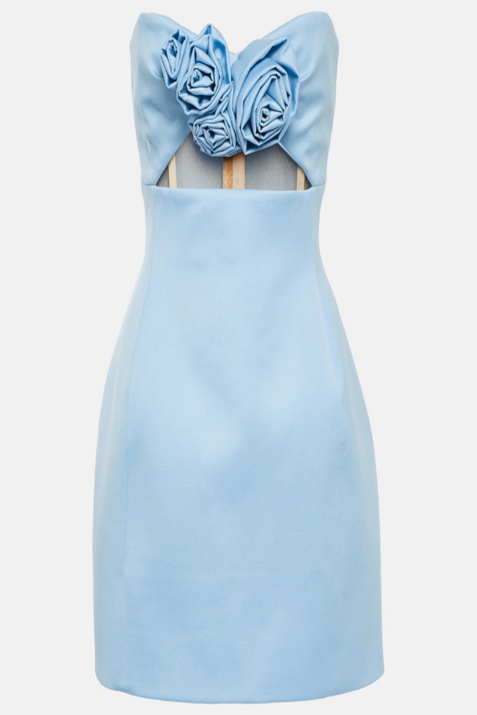 Natalia Strapless Rose Mini Dress