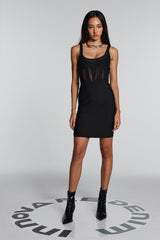 Nyomi Mesh See Through Sleeveless Mini Dress
