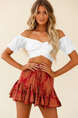 Weißes, einfarbiges Crop-Top mit Knoten hinten