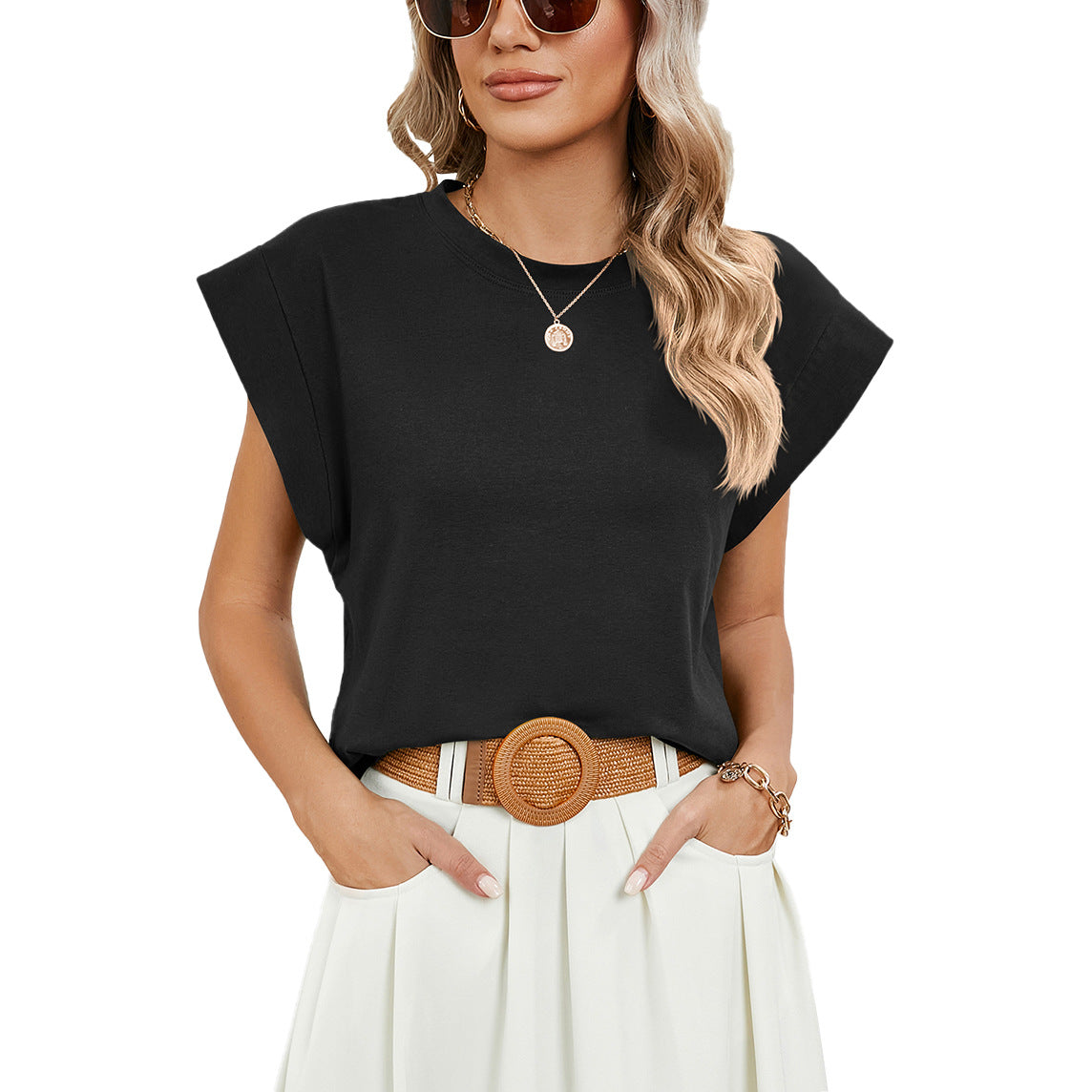 White Relaxed Crop Top