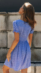 Royal Blue Button Down Dress