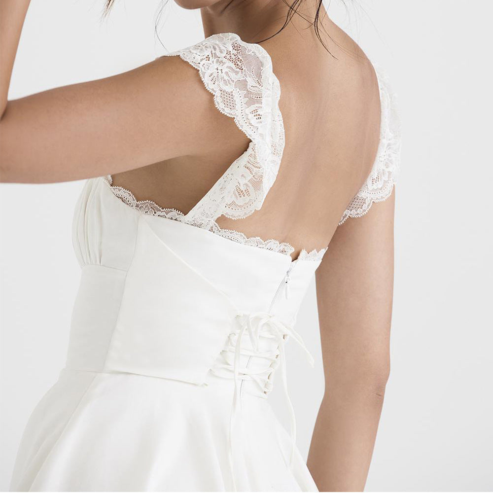 2024ss sexy halter lace dress