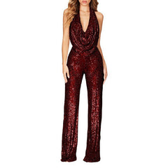 Deep V Neck Hollow Out Jumpsuits RH30063