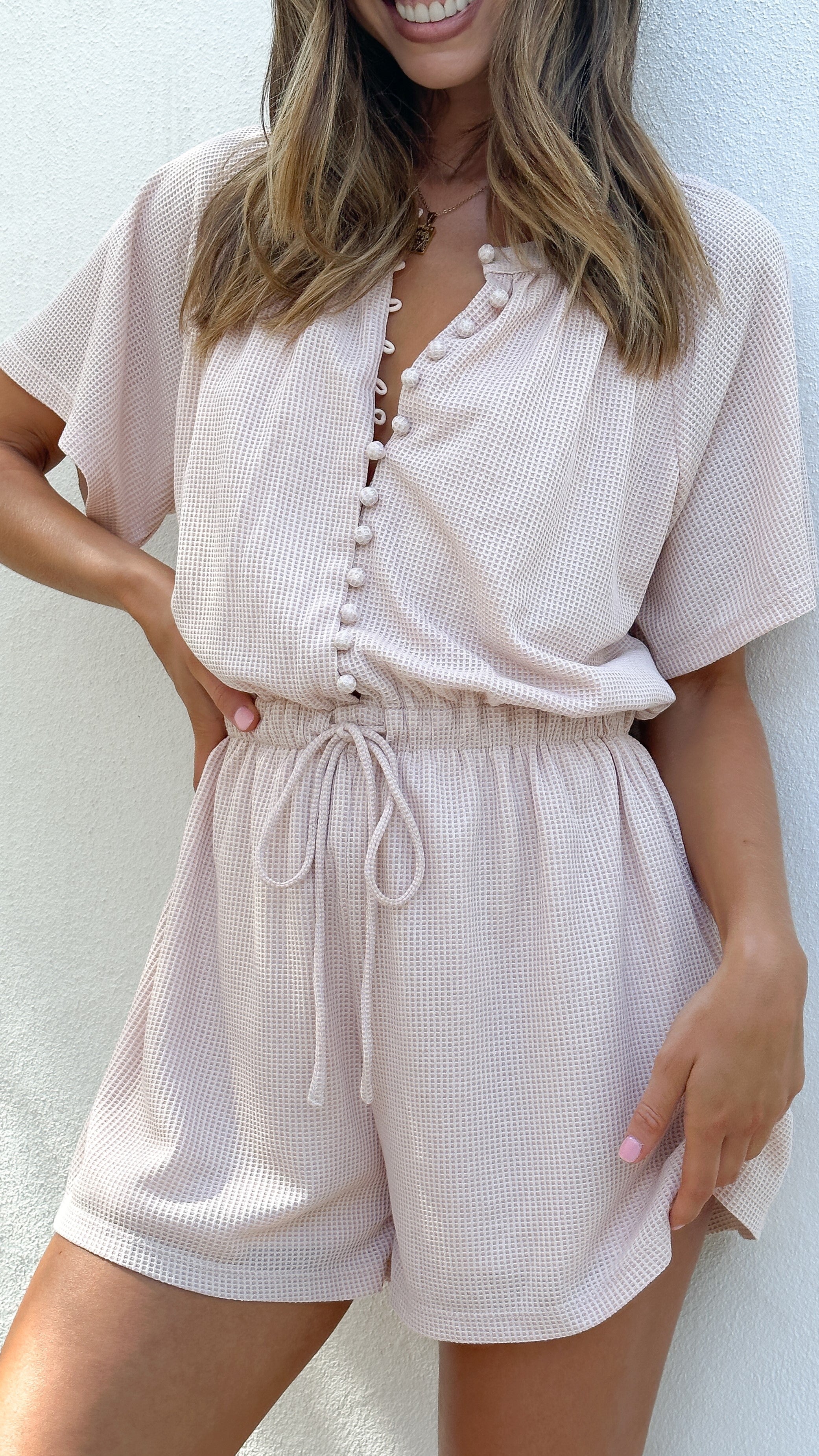 Santorini Playsuit - Blush