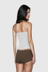 Pihu Sequin Halter Neck Backless Top In Apricot