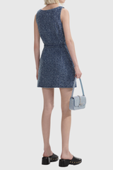 Rayne Zipper Buckle Sleeveless Mini Dress