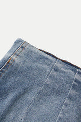 Sofia High Waist Maxi Denim Skirt