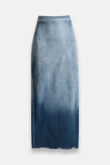 Sofia High Waist Maxi Denim Skirt