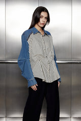 Tanvi Ruch Stripe Denim Shirt