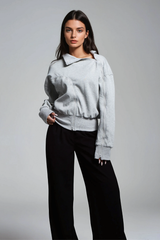 Waverley Asymmetric Zipper Top