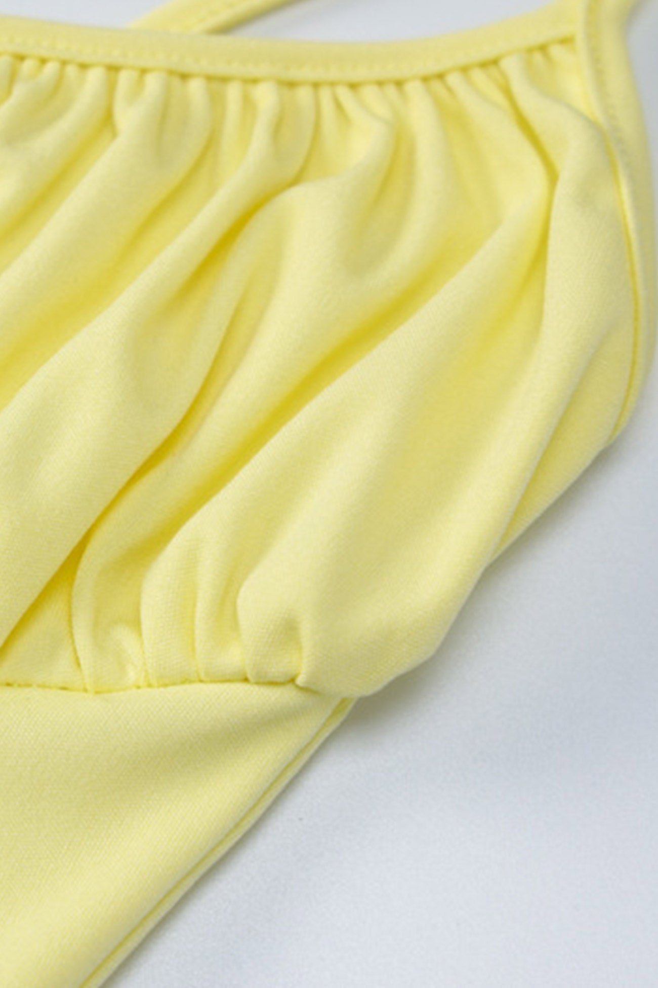 Yellow Tie-straps Pack Hip Fishtail Dress
