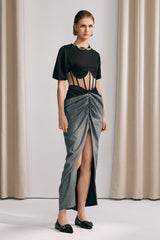 Zora Corset T shirt In Black