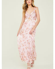 2024ss sexy deep V slim print dress