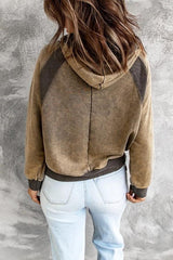 Morning Coffee Vintage Patchwork Hoodie