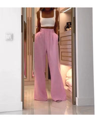 Pink and white patchwork jumpsuit