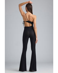 2024ss sexy slant shoulder sleeve-up romper
