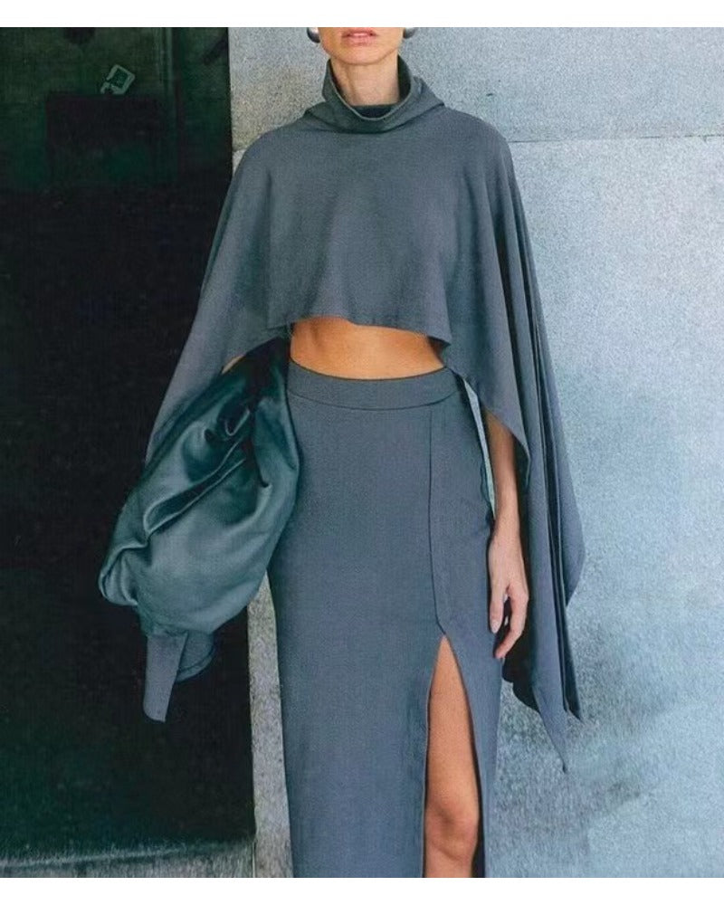 2024ss sexy turtleneck suit dress