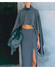 2024ss sexy turtleneck suit dress
