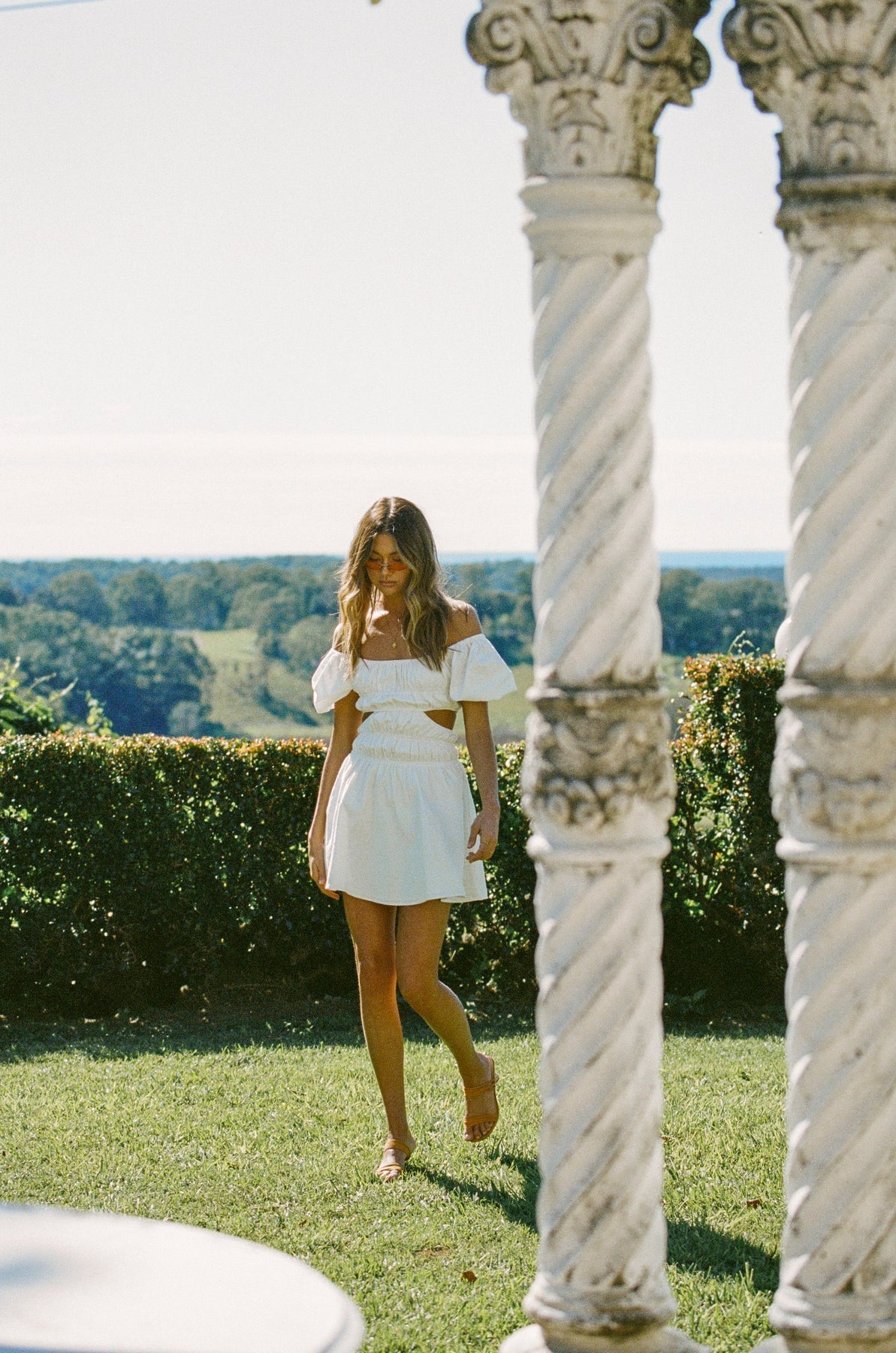 White Off Shoulder Mini Dress