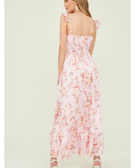 2024ss sexy deep V slim print dress