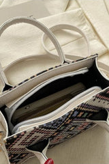Handtasche mit geometrischem PU-Lederriemen