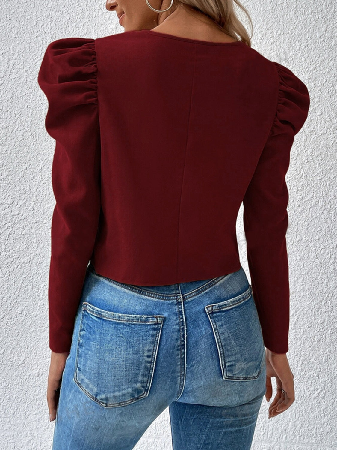 Jacke mit Reißverschluss und Puffärmeln