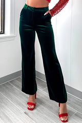 Very Much So Velvet Back Elastic Waist Pocketed Pants