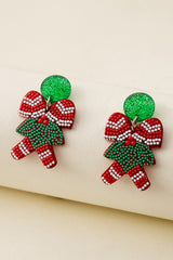 Bright Green Christmas Santa Claus Acrylic Earrings