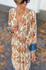 Romantic and Gorgeous Ethnic Printed A-line Midi Dress