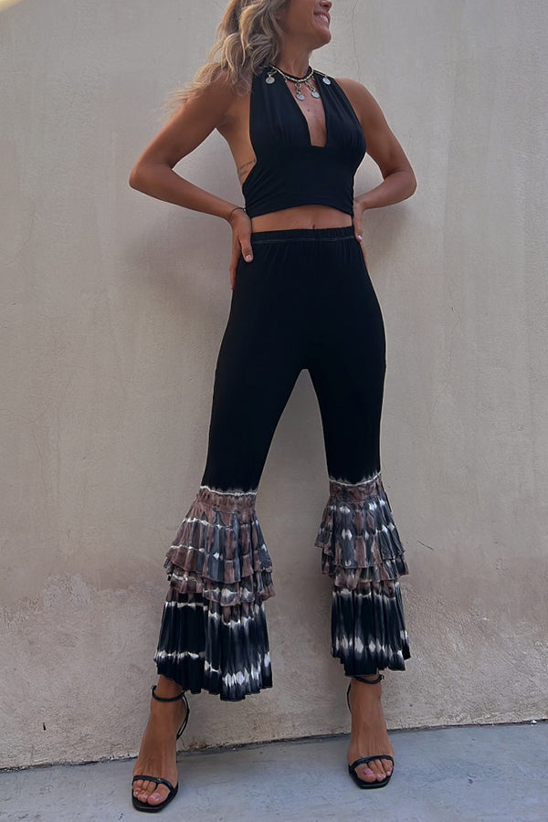 Very Necessary U-Neck ruched halter Crop Tank