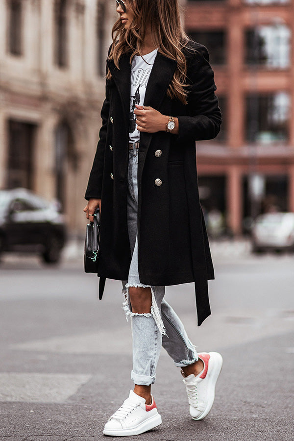 Destination Trip Double Breasted Belted Coat