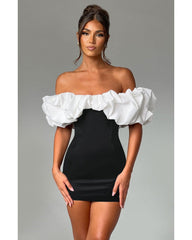 2024ss sexy Boob Top Patchwork Po Kleid 