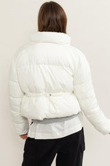 HYFVE Pufferjacke mit gesteppter Rückseite und Kordelzug