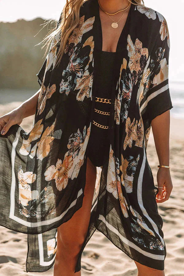 Savor The Sunlight Floral Print Cover-Up