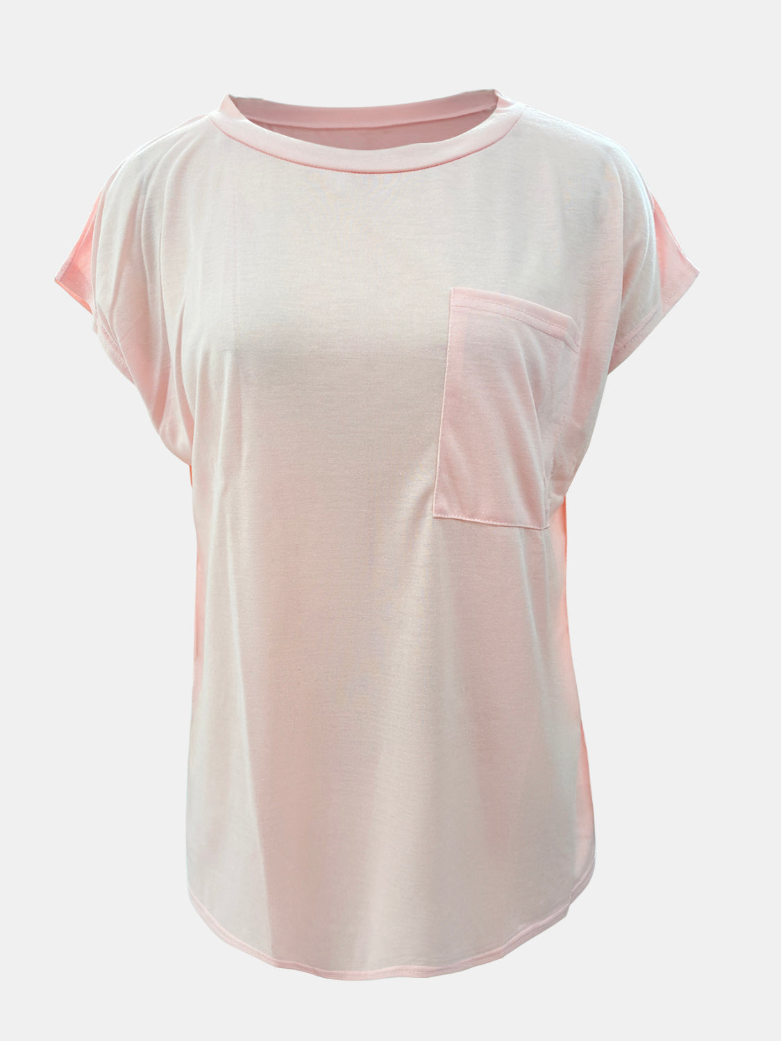 T-Shirt mit Rundhalsausschnitt und Flügelärmeln in voller Größe