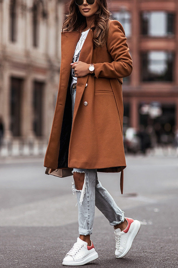 Destination Trip Double Breasted Belted Coat