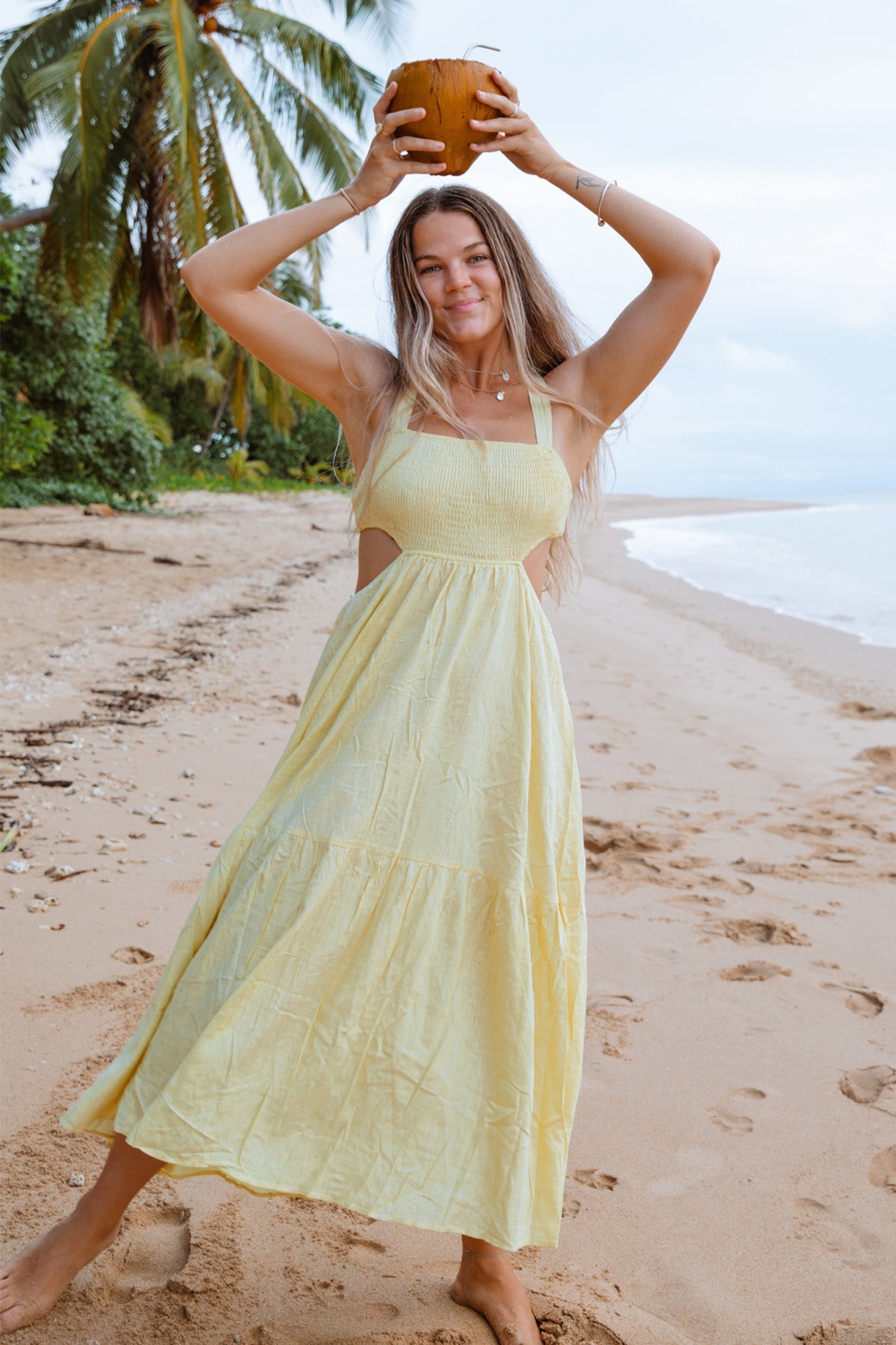 Blink Twice Maxi Dress Yellow