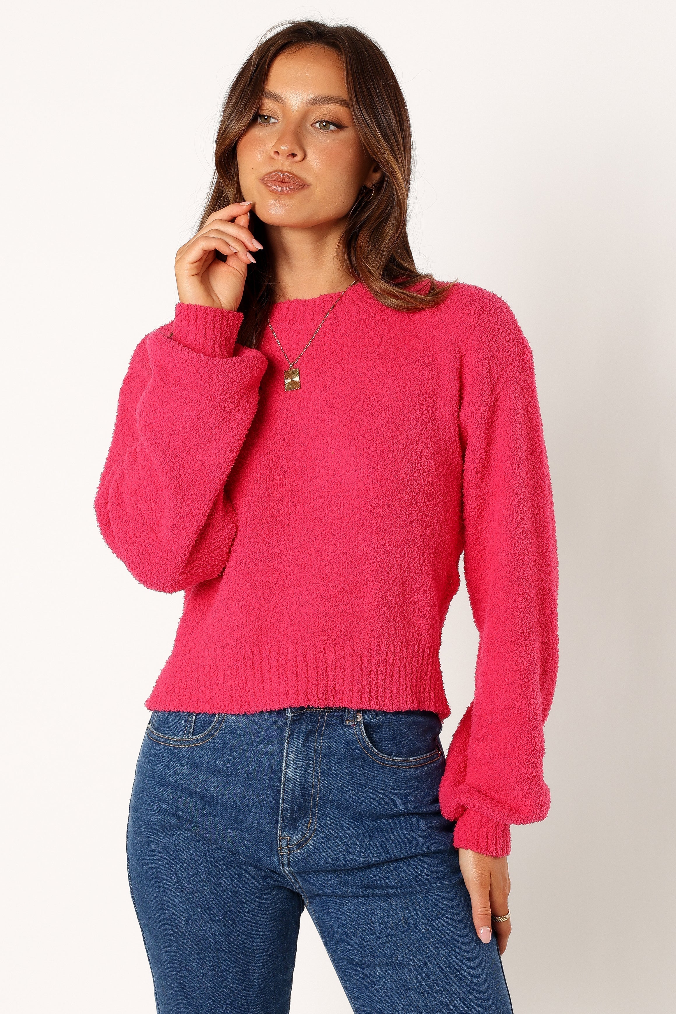 Sariah Knit Sweater - Magenta